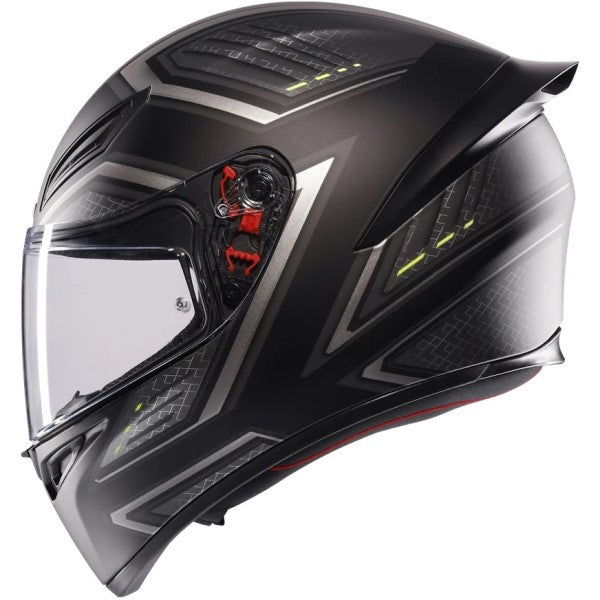 Casque Intégral de Moto K1 S Sling Noir/Gris de droite