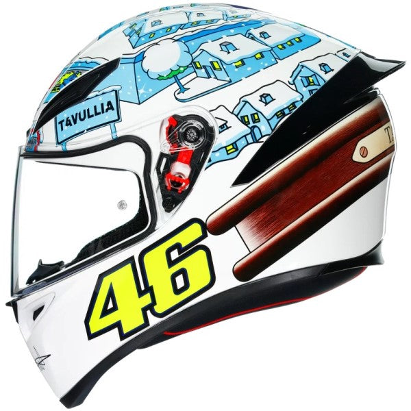 Casque Intégral de Moto K1 Top Rossi Winter \ multi-couler, le côté gauche