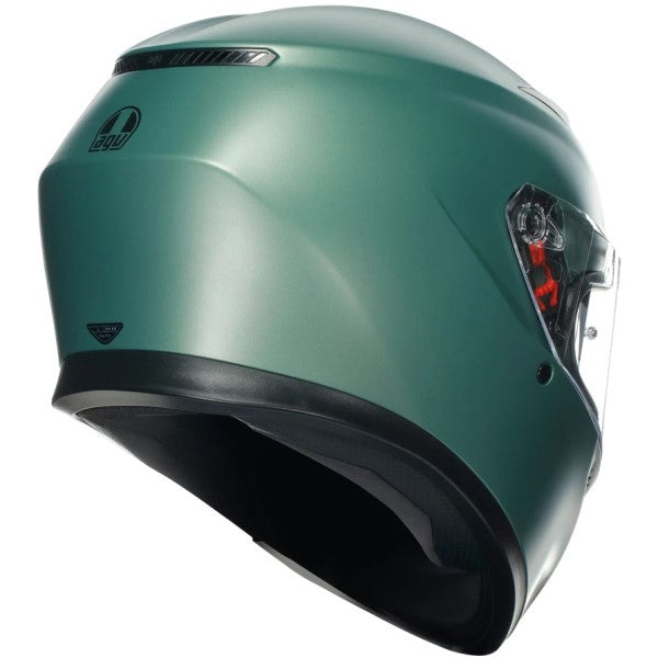 Casque Intégral de Moto AGV K3 Mono Vert arrière