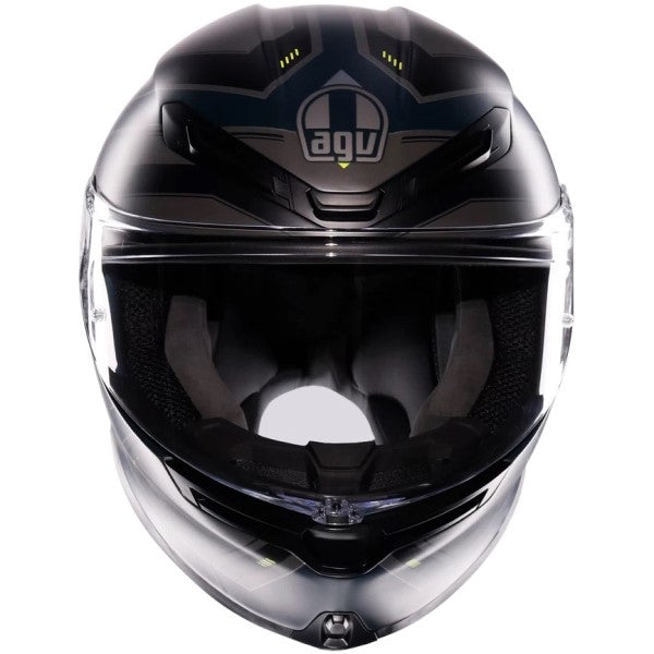agv k6 minimal gunmetal/black/yellow-fluo Full Face Motorcycle Helmet K6 S Enhance