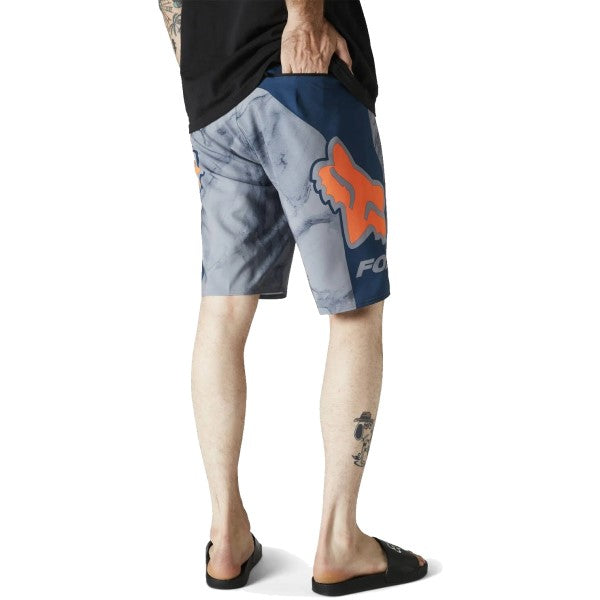 Short de Surf Karrera Bleu incliné de dos