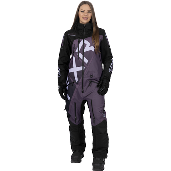 Ensemble de Motoneige CX Lite noir mauve, de face