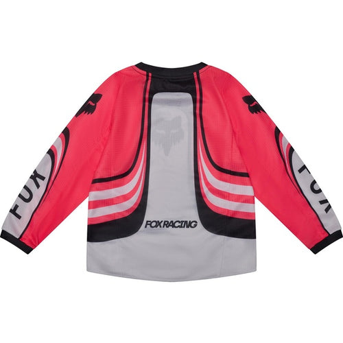 Chandail de Motocross 180 Draft Enfant/Fox/blanc, rouge, de face
