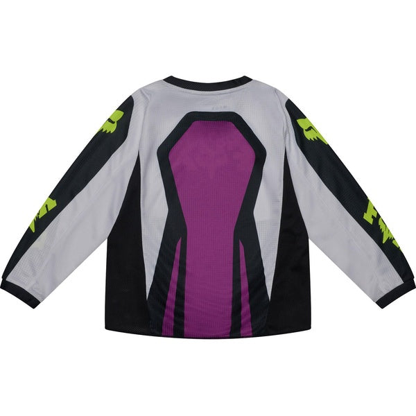 Chandail de Motocross 180 Draft Enfant/Fox/mauve, noir, de dos