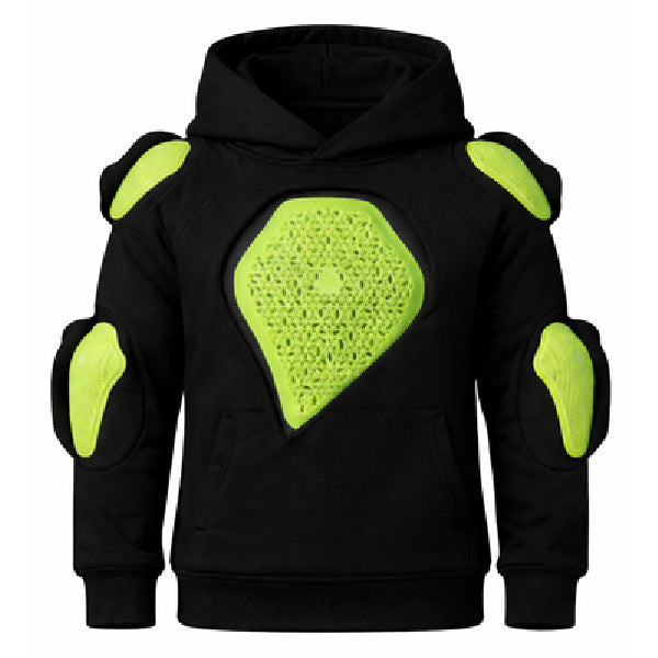 Coton Ouaté de Moto AA 8 Gear avec Capuchon Junior Noir, Protection 