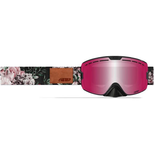 Ensemble de Lunettes de Motoneige Kingpin Rose/Noir de face