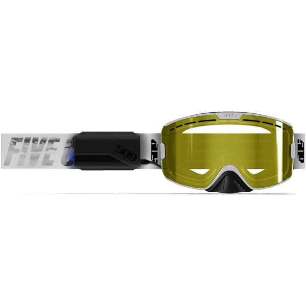 Lunettes de Motoneige Kingpin Ignite Blanc/Jaune de face