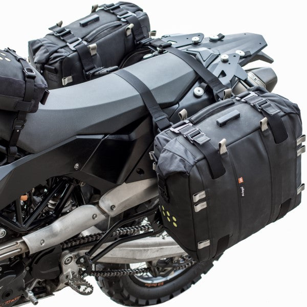 Sangles pour Sac Latéral de Moto Kriega Noir attachés solidement