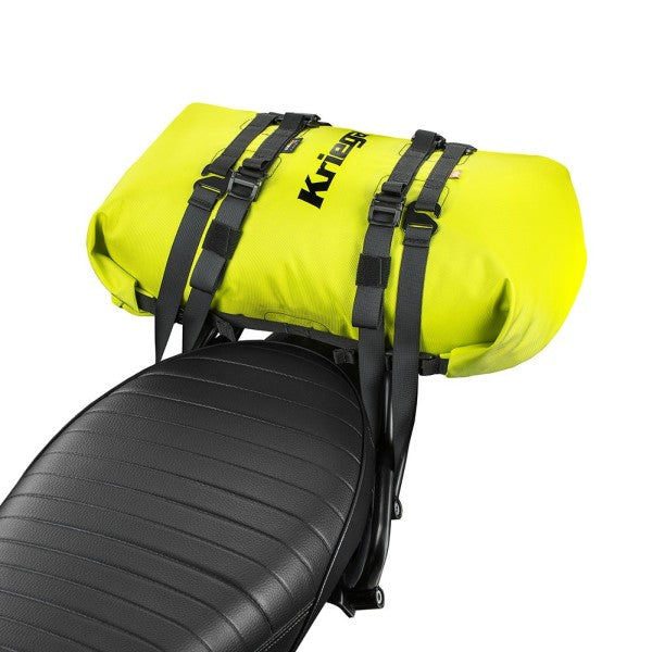 Sac Imperméable de Moto Rollpack-20 Lime attaché au siège