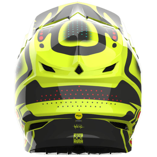 Casque de Motocross SE5 Polycarbonate W/MIPS The Line Haute visibilité, Dos