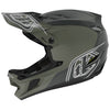Casque de Motocross D4 Polyacrylite Shadow Noir/vert, côté gauche
