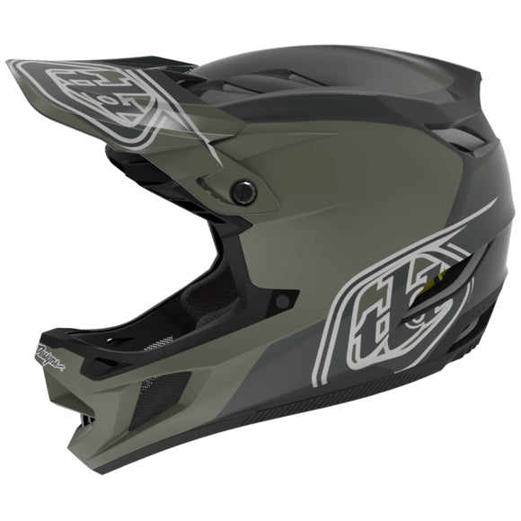 Casque de Motocross D4 Polyacrylite Shadow Noir/vert, côté gauche