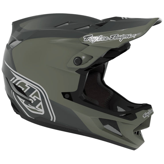 Casque de Motocross D4 Polyacrylite Shadow Noir/Vert, côté droit