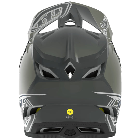 Casque de Motocross D4 Polyacrylite Shadow Noir/vert, Dos