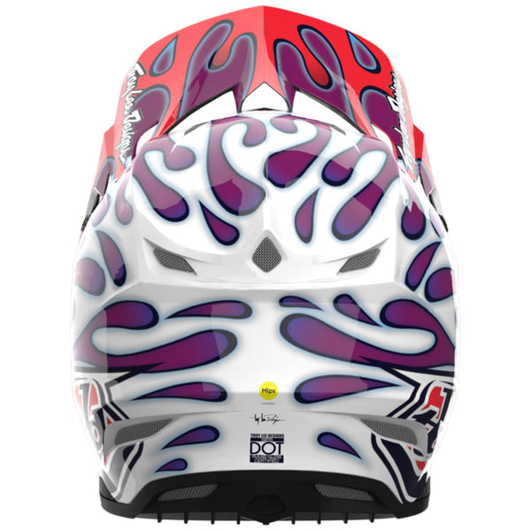 Casque de Motocross SE5 Polycarbonate W/MIPS Overspray Mauve/Blanc, Dos