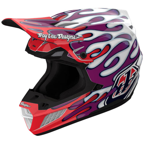 Casque de Motocross SE5 Polycarbonate W/MIPS Overspray Mauve/Blanc, côté gauche
