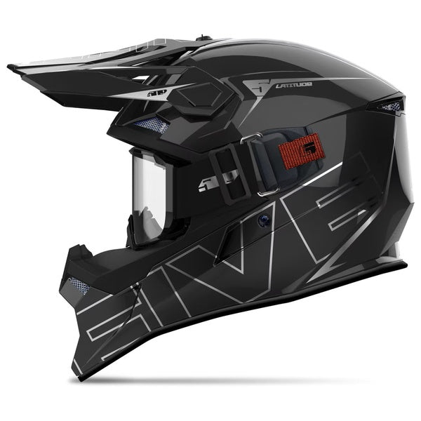 Casque Intégral de Motoneige Latitude Ignite System Noir, côté gauche