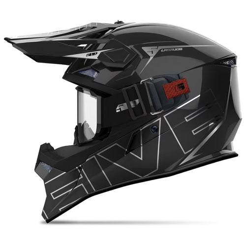 Casque Intégral de Motoneige Latitude Ignite System Noir, côté gauche