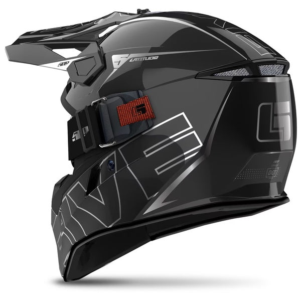 Casque Intégral de Motoneige Latitude Ignite System Noir, de dos