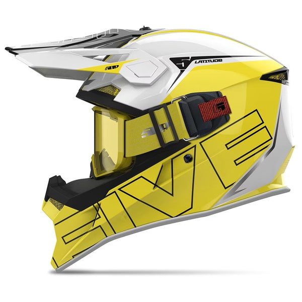 Casque Intégral de Motoneige Latitude Ignite System Jaune, côté gauche