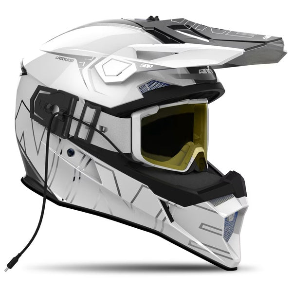 Casque Intégral de Motoneige Latitude Ignite System Blanc, de côté