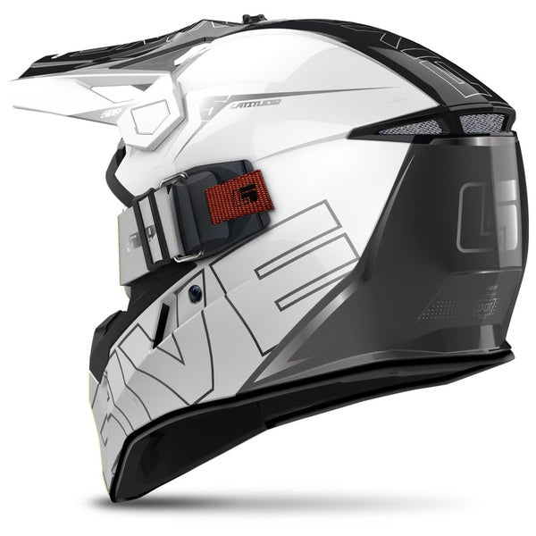 Casque Intégral de Motoneige Latitude Ignite System Blanc, de dos