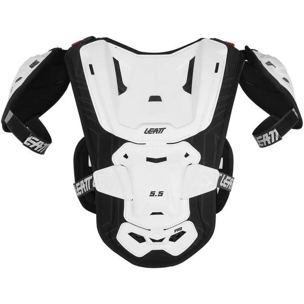 Plastron de Motocross 5.5 Pro Junior Blanc/Noir de dos