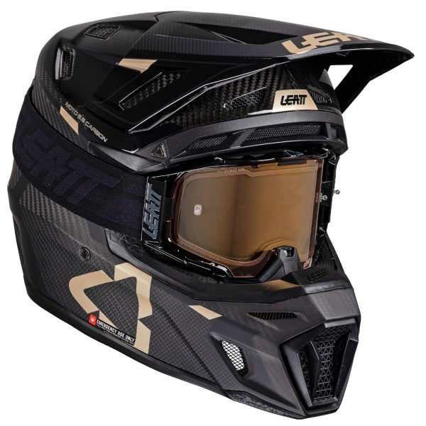 Casque de Motocross ADV 9.5 V25  avec Lunettes Noir/Brun, côté droit