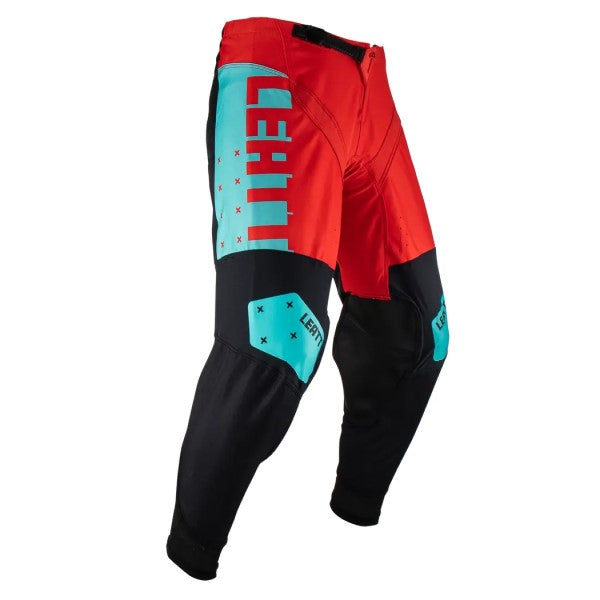 Pantalon de Motocross 4.5 Leatt Noir/Rouge/Bleu Devant
