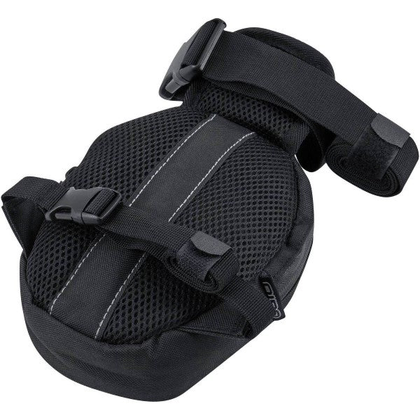 Sac de Jambe de Moto Noir/Gris incliné de dos