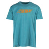 T-Shirt Legacy Bleu/Orange de face