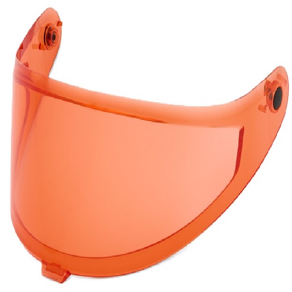 Visière de Moto ClickRelease V2 Pinlock Lithium Orange incliné de face