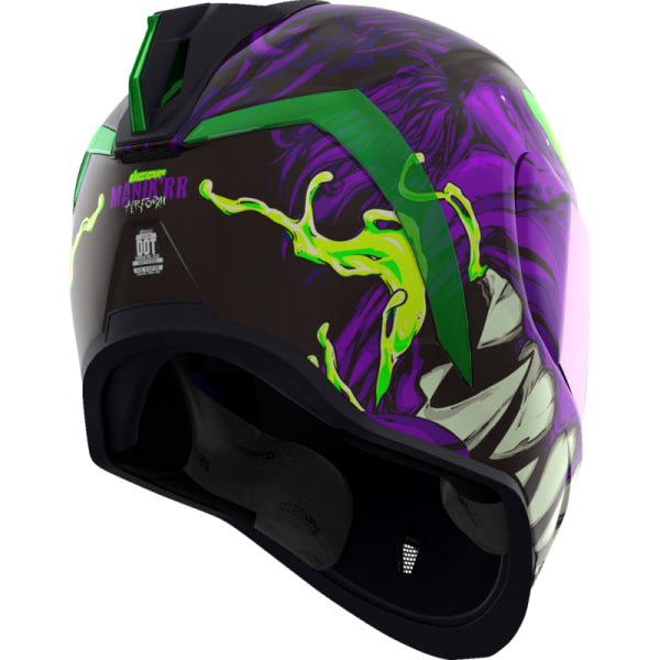 Casque Intégral de Moto Airform MIPS Manik'RR Mauve incliné de dos
