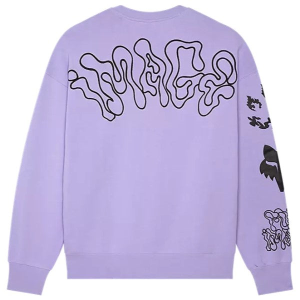 Coton Ouaté Hello Future Oversized Col Rond Fox mauve, de dos