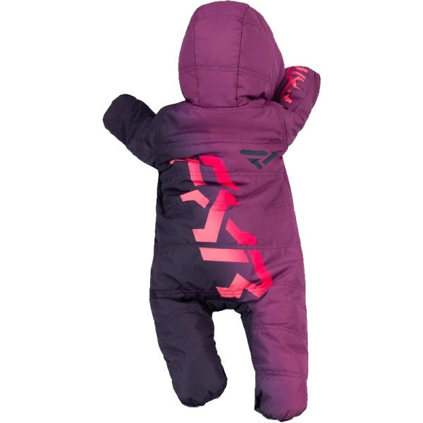 Ensemble de Motoneige CX Bébé FXR mauve, de dos