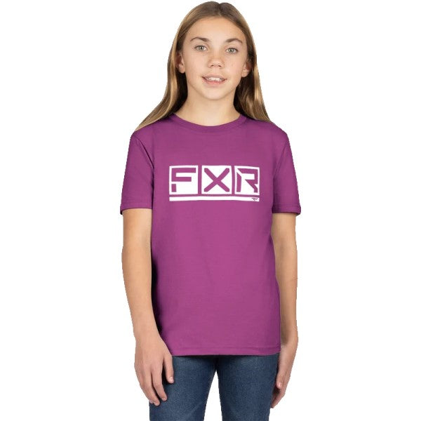 T-Shirt Podium Premium Junior FXR mauve, de face