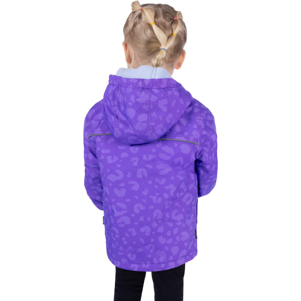 Manteau Ride Reversible Enfant FXR mauve et bleu, côté mauve de dos