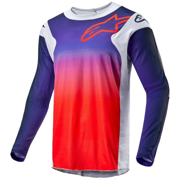 Chandail de Motocross Racer Hoen Alpinestars mauve et orange