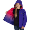 Manteau Ride Réversible Junior FXR mauve et rose, extérieur mauve doublure mauve et rose