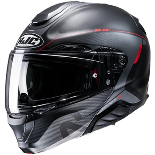 Casque Modulaire de Moto RPHA 91 Combust Noir/Rouge incliné de droite