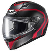 Casque Intégral de Motoneige C10 ELIE Noir/Rouge, visière double