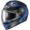 Casque Intégral de Motoneige C10 ELIE Noir/Bleu, visière double