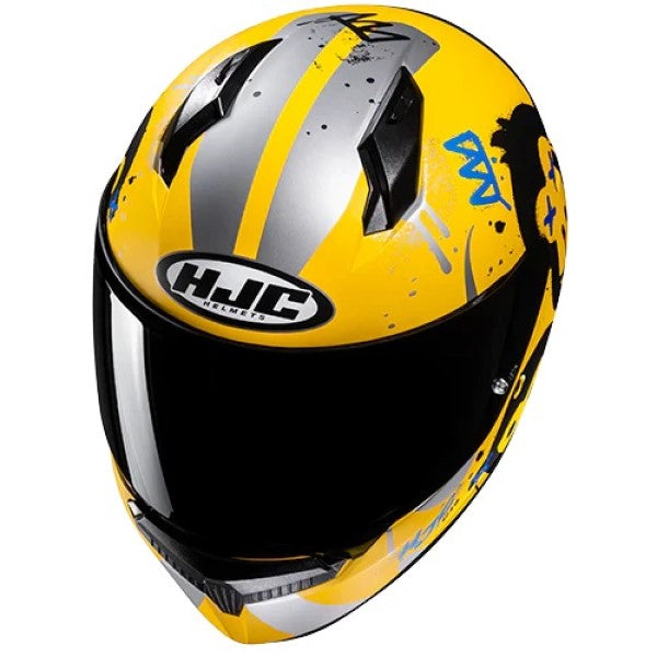 Casque Intégral de Moto C10 GETI Junior Haute visibilité, Dessus