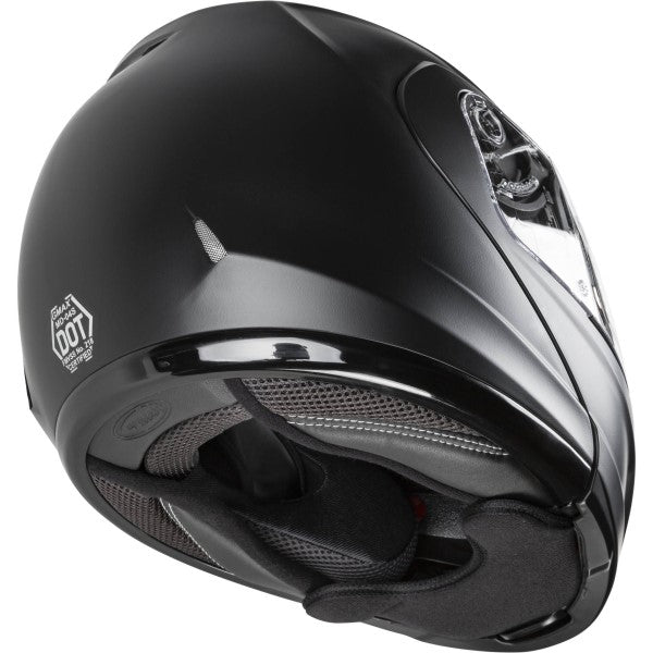 Casque Modulaire de Motoneige MD04 Visière Double Noir Mat de dessous
