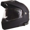 Casque Modulaire de Moto Bluetooth MD74 Noir Mat incliné de face