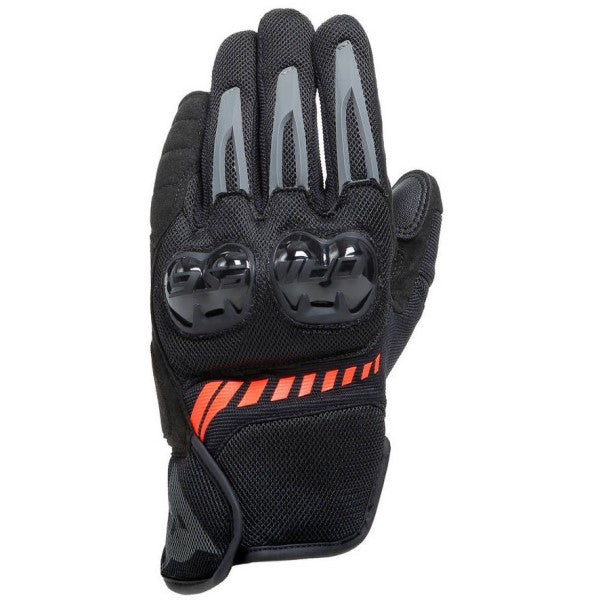 Gants de Moto Textile MIG 3 Air Noir/Rouge Dos - Liquidation