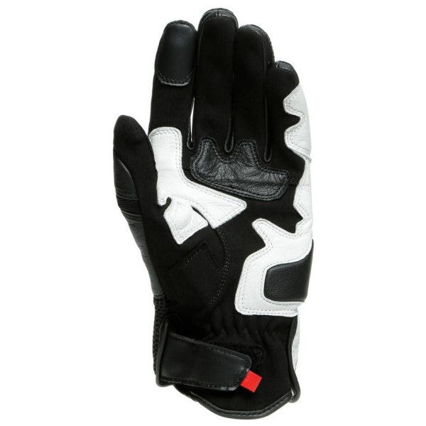 Gants de Moto Cuir MIG 3 Noir/Blanc/Rouge Paume - Liquidation