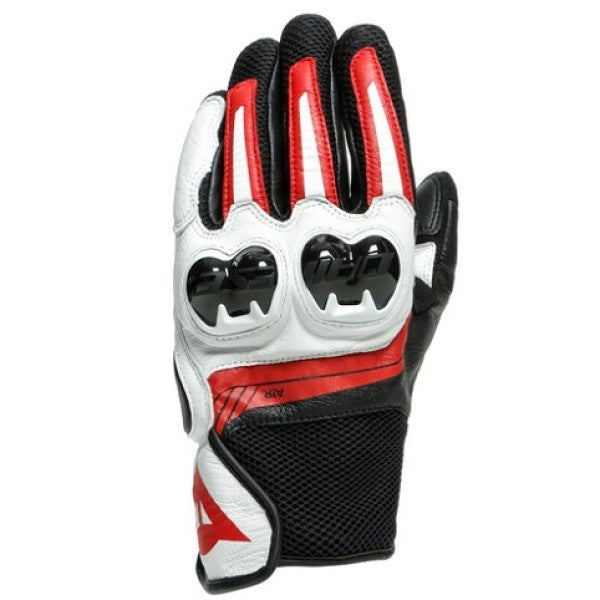 Gants de Moto Cuir MIG 3 Noir/Blanc/Rouge - Liquidation