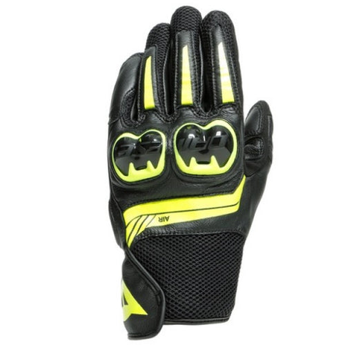 Gants de Moto Cuir MIG 3 Noir/Haute-Visibilité - Liquidation