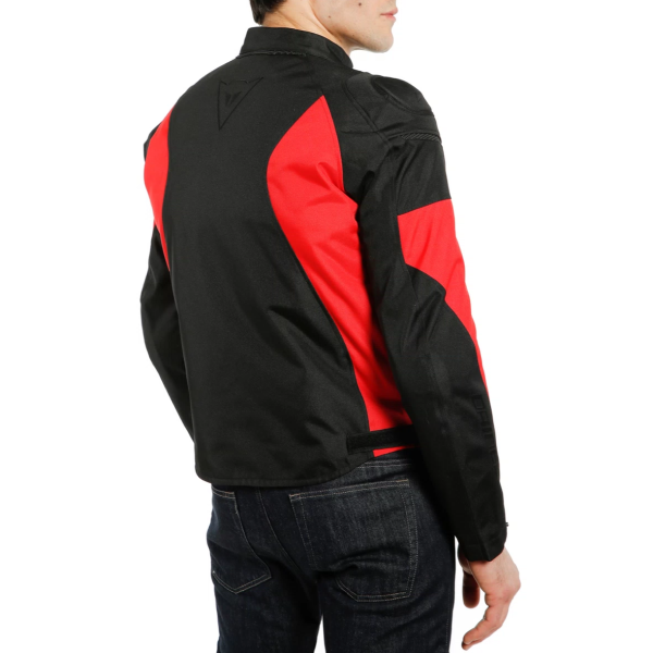 Manteau de Moto Dainese Mistica Noir_Rouge Modèle Dos